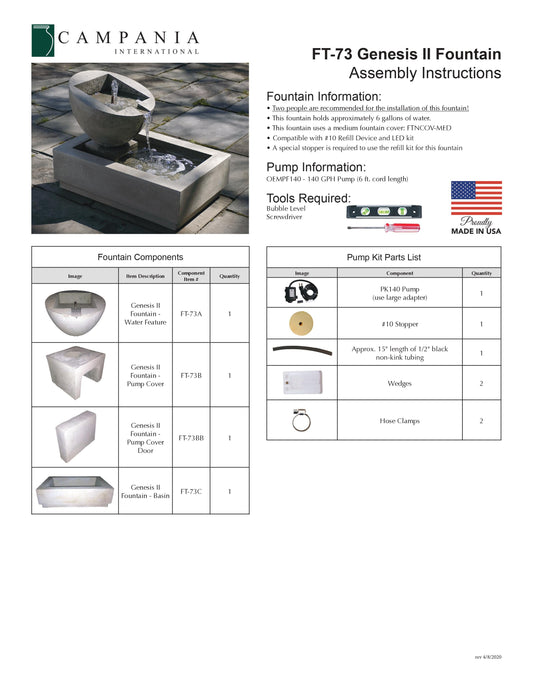 Campania International Genesis II Fountain