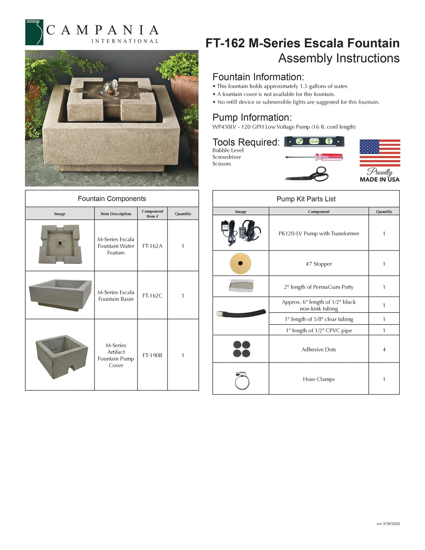Campania International M-Series Escala Fountain