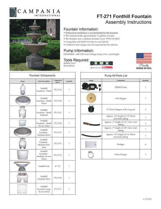 Campania International Fonthill Tiered Fountain