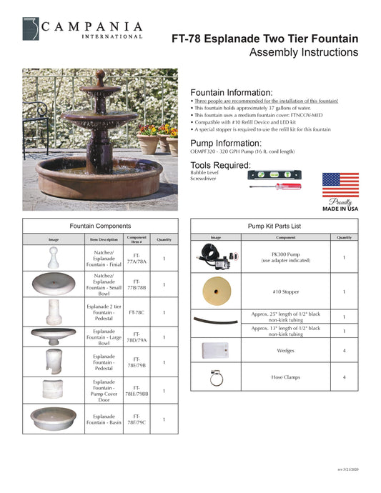 Campania International Esplanade Two Tier Fountain