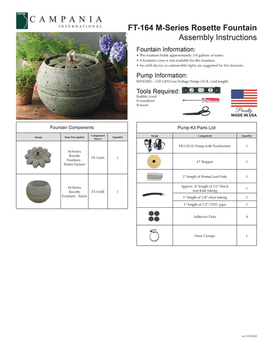 Campania International M-Series Rosette Fountain