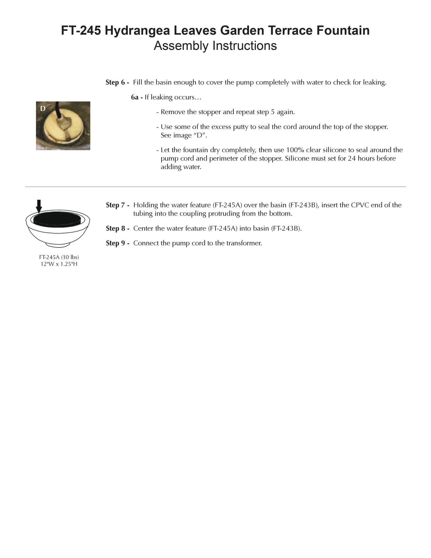 Campania Hydrangea Leaves Garden Terrace Fountain