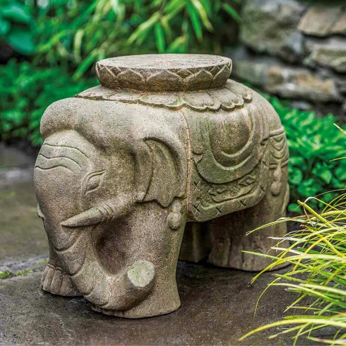 Campania Artifact Elephant Concrete Garden Statue