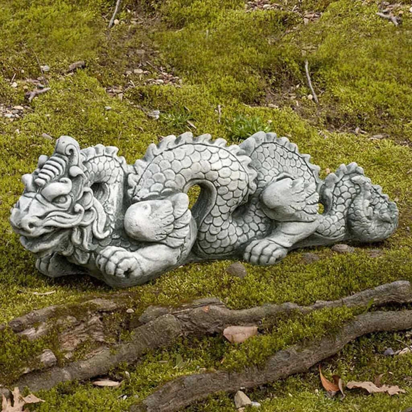 Campania Small Dragon Concrete Garden Statue - #OR08