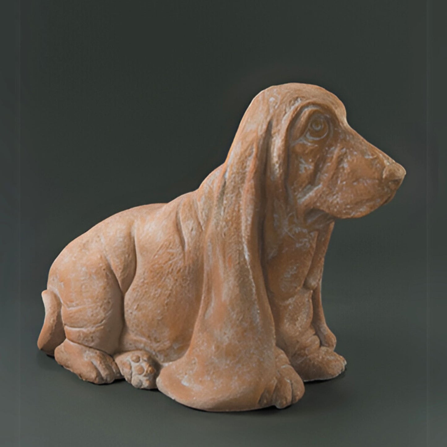 Fiore Hound Dog Concrete Garden Statue