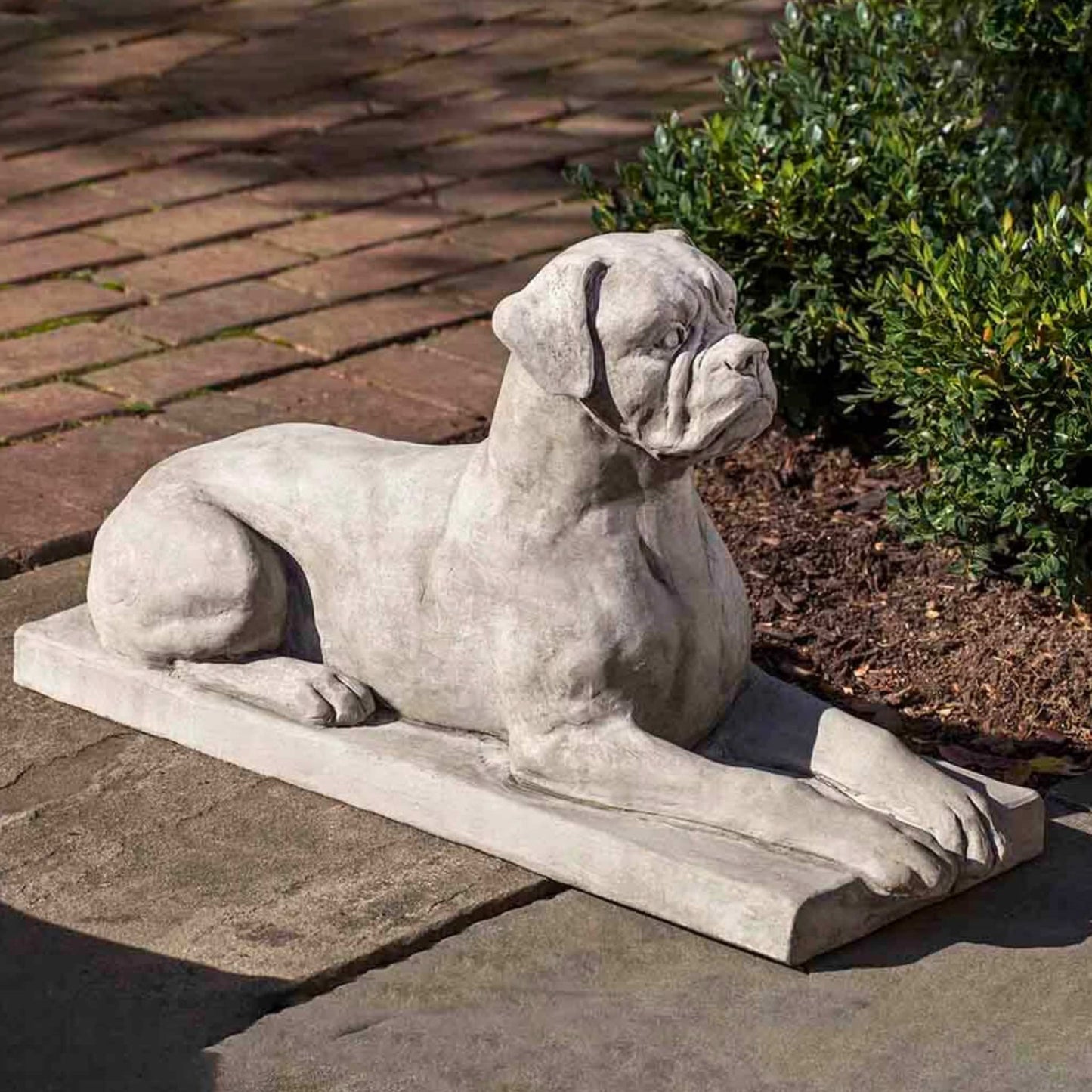 Campania Boxer Concrete Garden Statue - #A547