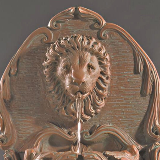 Fiore Lion Hanging Concrete Wall Fountain - #2032