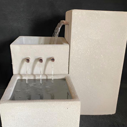 Fiore Square Streams Concrete Cascade Fountain - #270