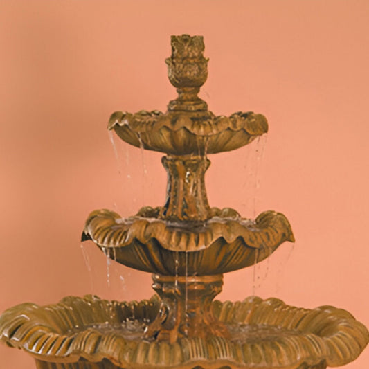 Fiore Italian 3-Tier Concrete Fountain - #IT3T