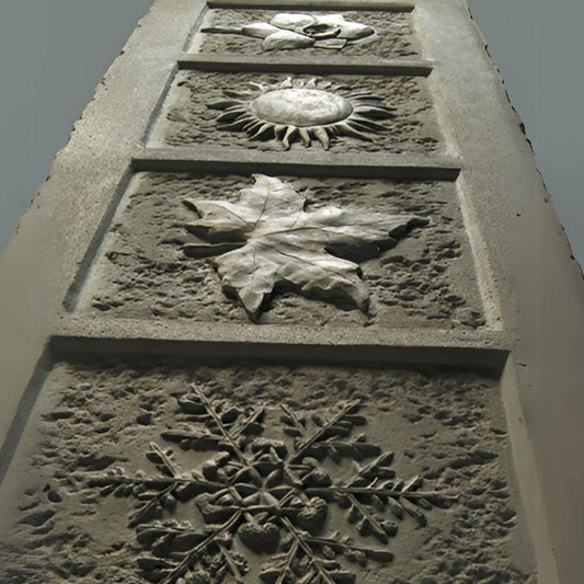 Fiore Four Seasons Concrete Garden Bench