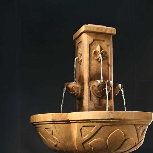 Fiore Fleur de Lis Concrete Fountain