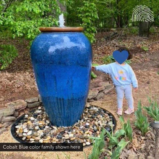 Blue Thumb 55" Tuscany Vase "Cobalt Blue" Water Fountain