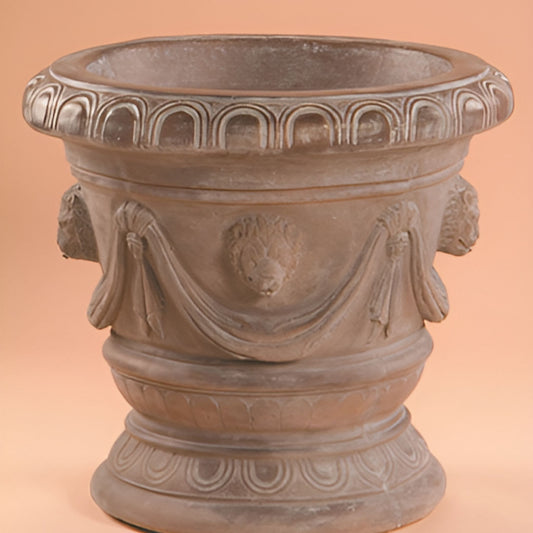 Fiore Classico Lion Concrete Vase Fountain