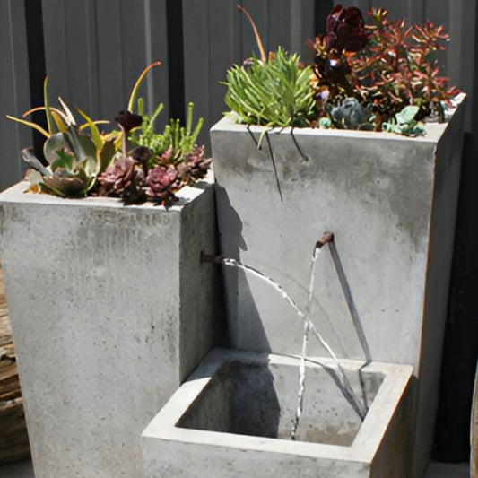 Fiore Moderno Concrete Planter Fountain - #219