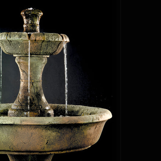 Fiore Old Shasta 2-Tier Concrete Fountain - #LG104