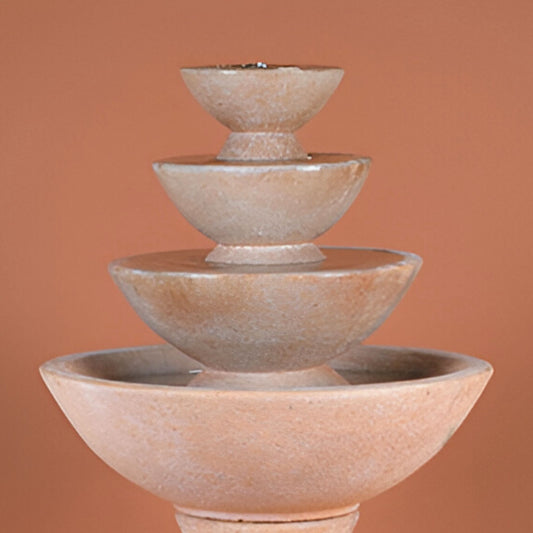 Fiore Stone 4-Tier Concrete Bowl Fountain