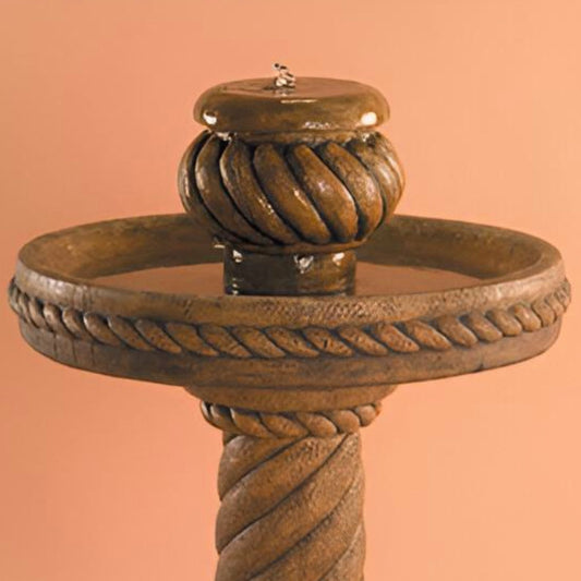 Fiore Ornate Swirl Concrete Bubbler Fountain - #427