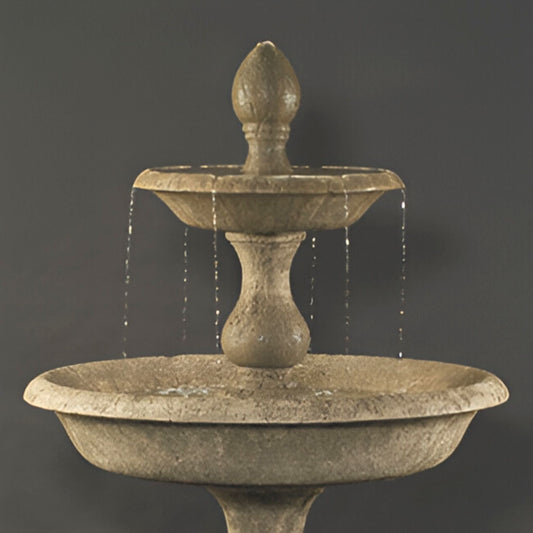 Fiore Old Toscano 2-Tier Concrete Fountain - #LG126