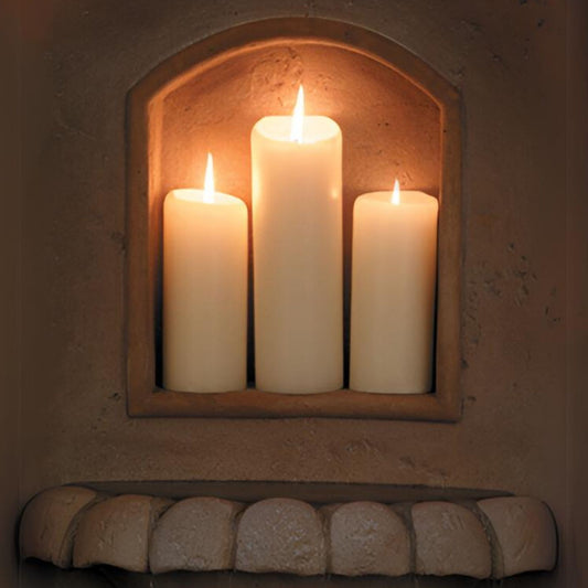 Fiore Basque Concrete Wall Fountain with Light
