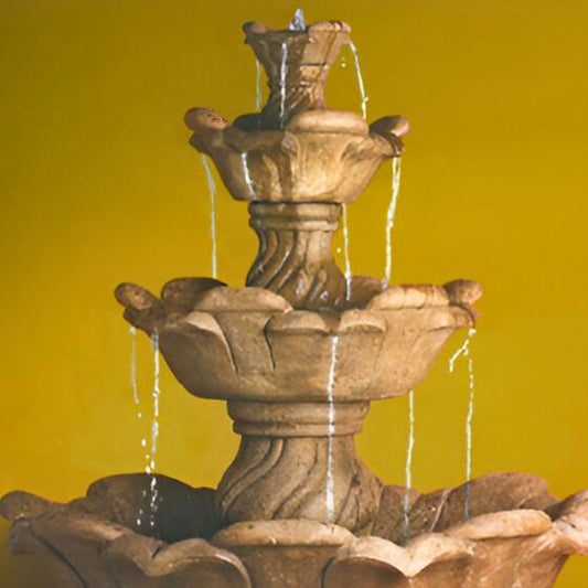 Fiore Cabo 4-Tier Concrete Fountain