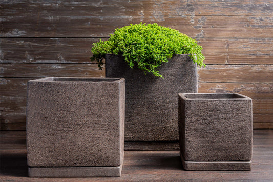 Campania I/O Cube Planter Set of 3 | Glazed Terra Cotta