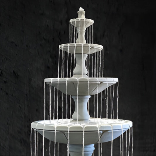 Fiore Monaco Medium 4-Tier Concrete Pond Fountain - #LG169-F4MB