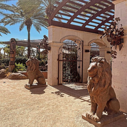 Fiore Estate Lion Concrete Garden Statue