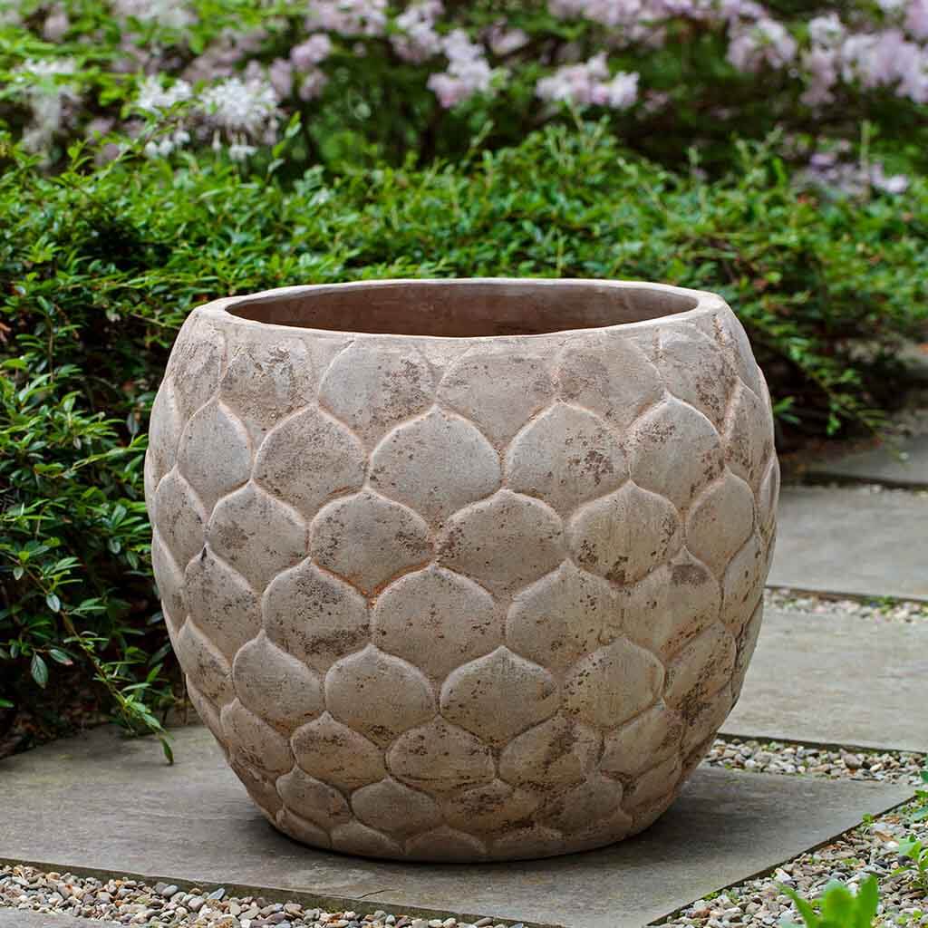 Campania International Pina Planter in Antico Terra Cotta set of 3