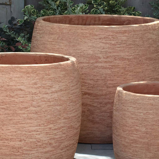 Campania International Denali Planter in Terra Cotta set of 3