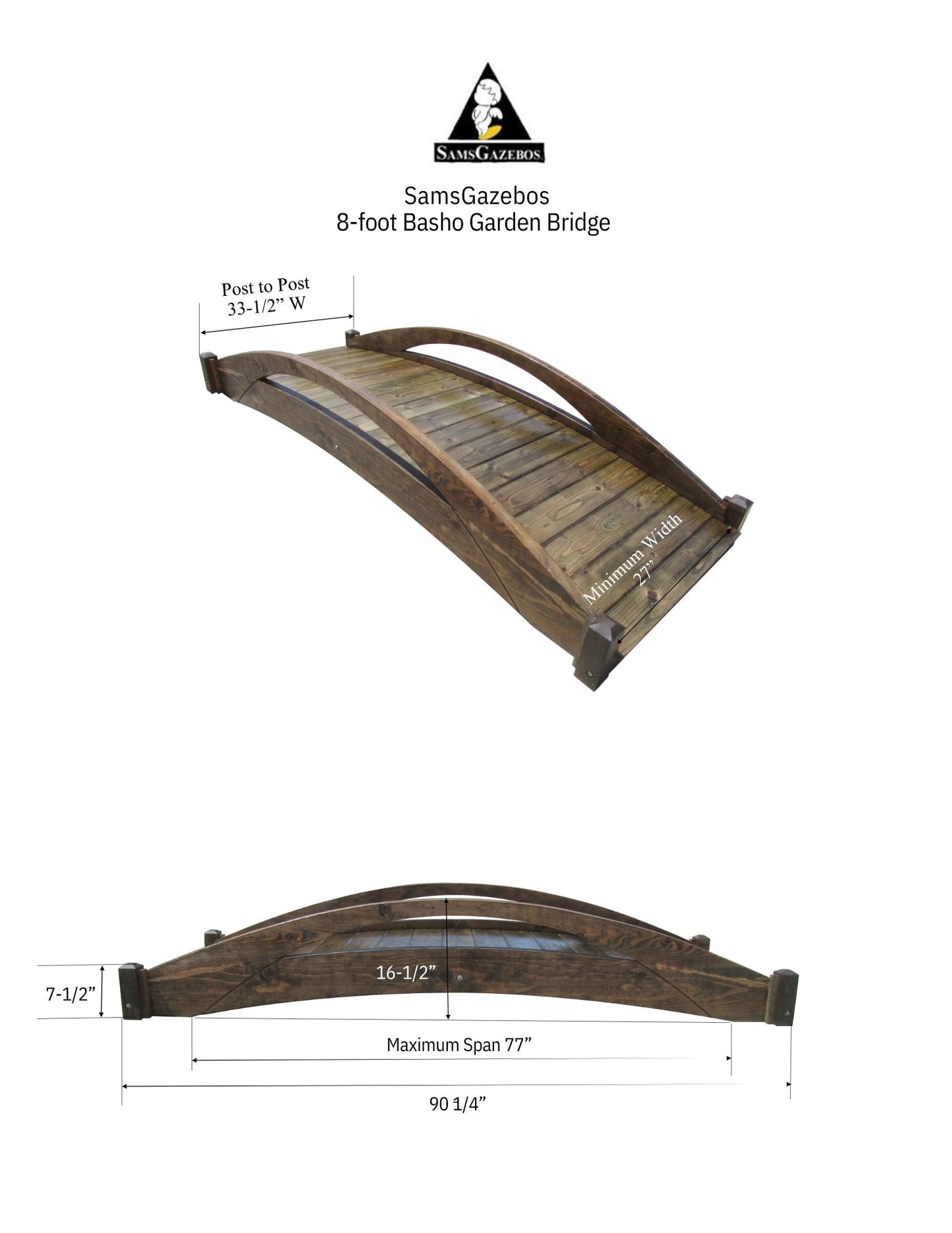 Basho Garden Bridge 8 ft.