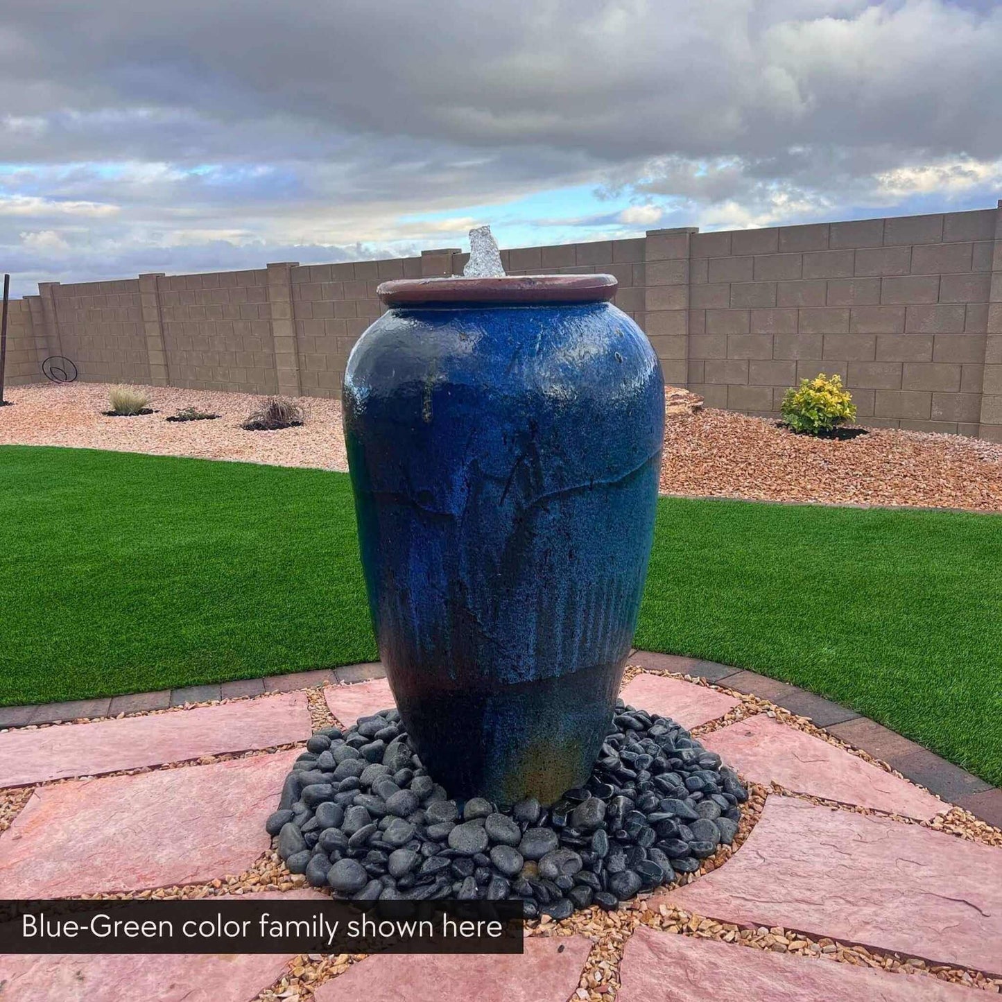 Blue Thumb 55" Tuscany Vase "Cobalt Blue" Water Fountain
