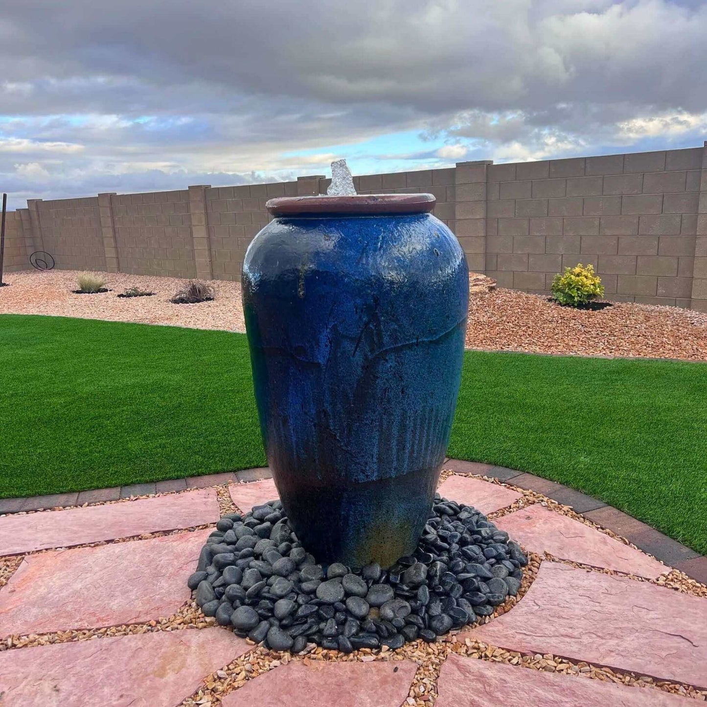 Blue Thumb 47" Tuscany Vase "Blue/Green" Water Fountain