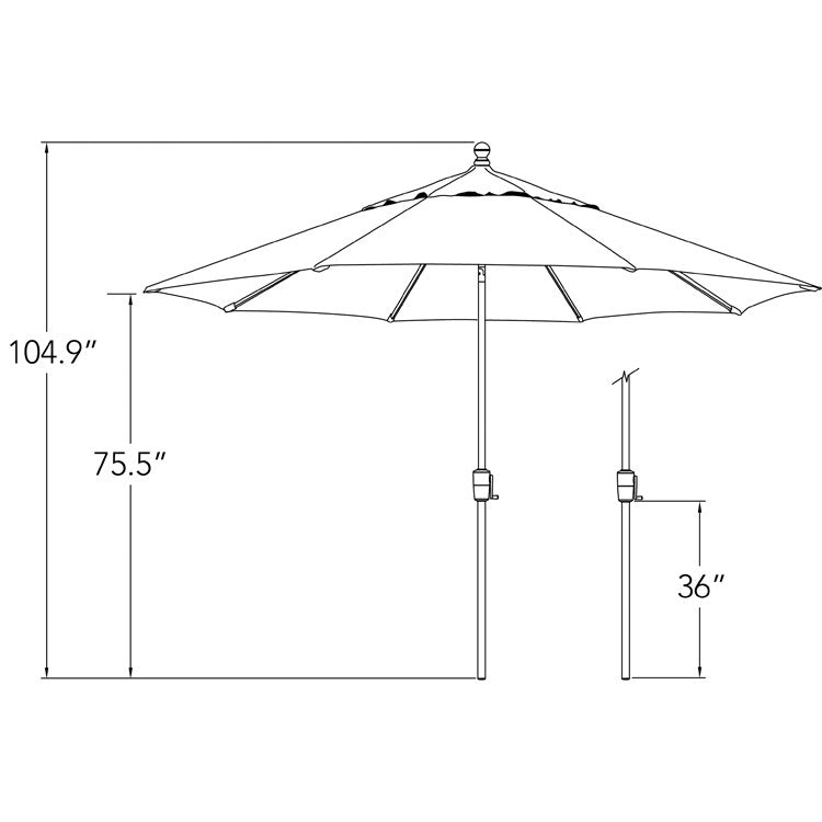 SimplyShades Catalina 11' Octagonal Push Button Tilt Umbrella