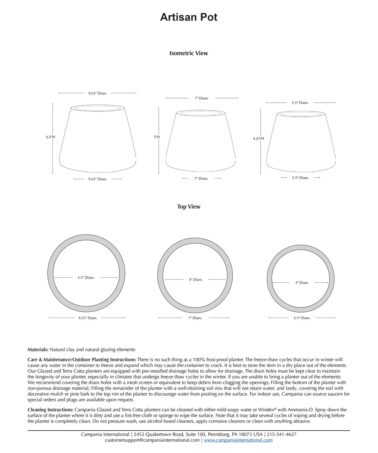 Campania Artisan Pot Large | Cold Painted Terra Cotta Planter
