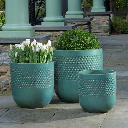 Campania Banded Coin Pot Nested Set of 3 | Glazed Collection