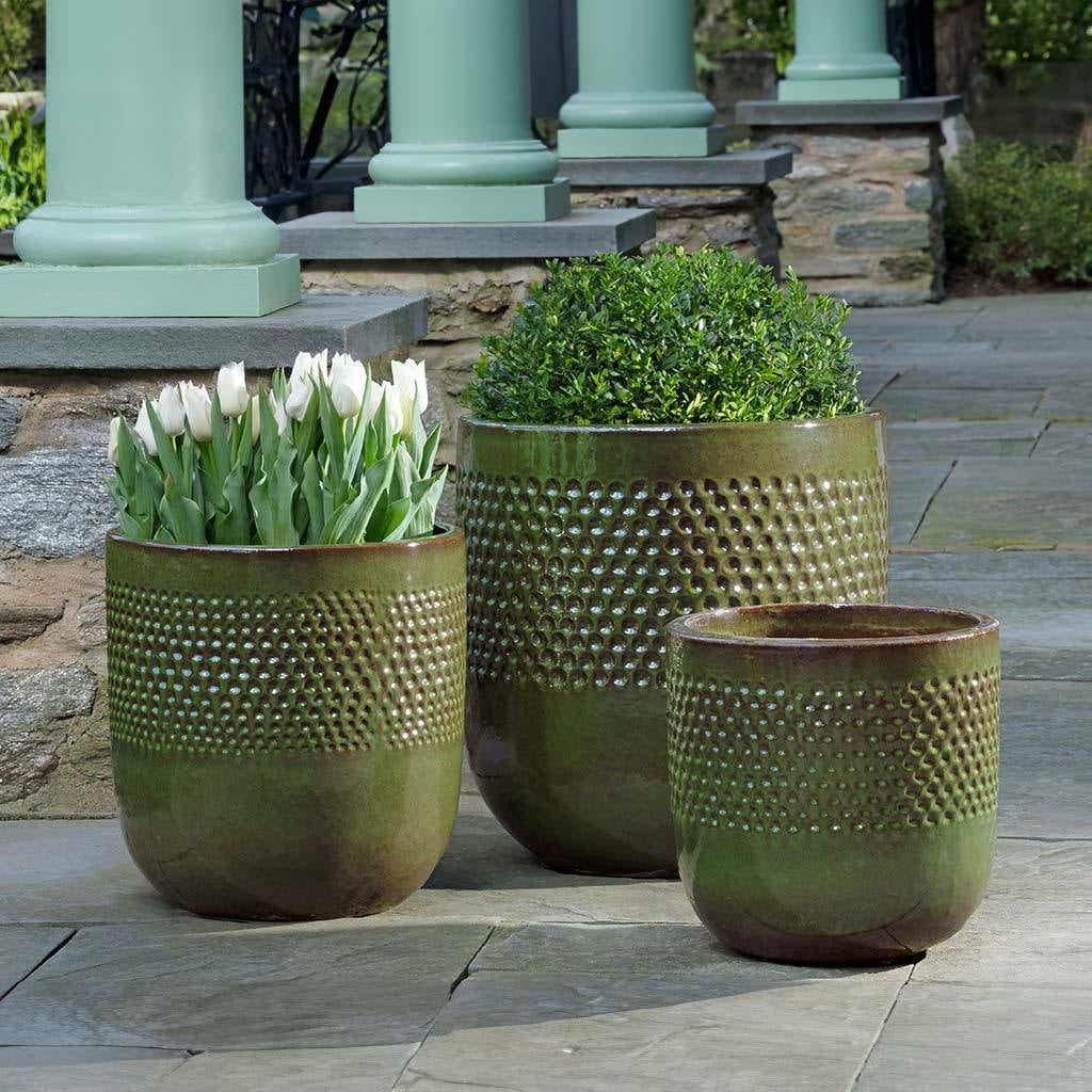 Campania Banded Coin Pot Nested Set of 3 | Glazed Collection