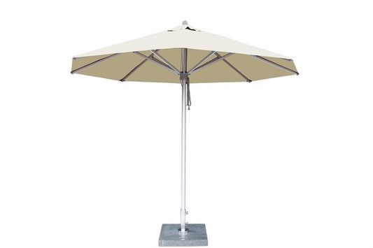 Bambrella Hurricane Round Pulley Lift Patio Umbrella —Aluminum Frame
