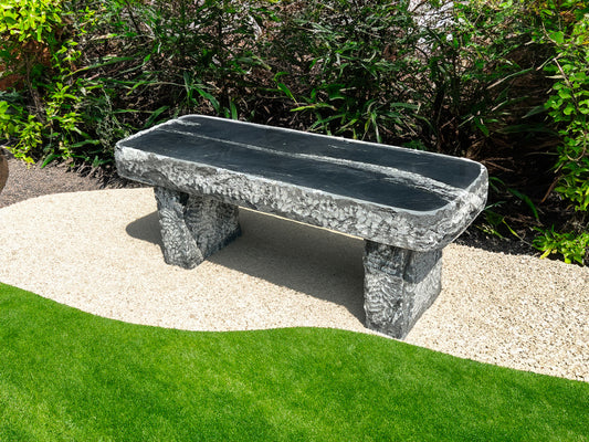 Blue Thumb Mountain Wave Granite Garden Bench - 48"