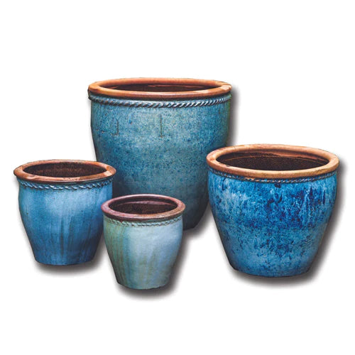Campania Chandor Planter Set of 4 | Glazed Terra Cotta