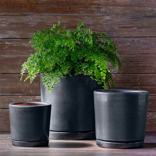 Campania I/O 2 Cylinder Planter Set of 3 | Glazed Terra Cotta