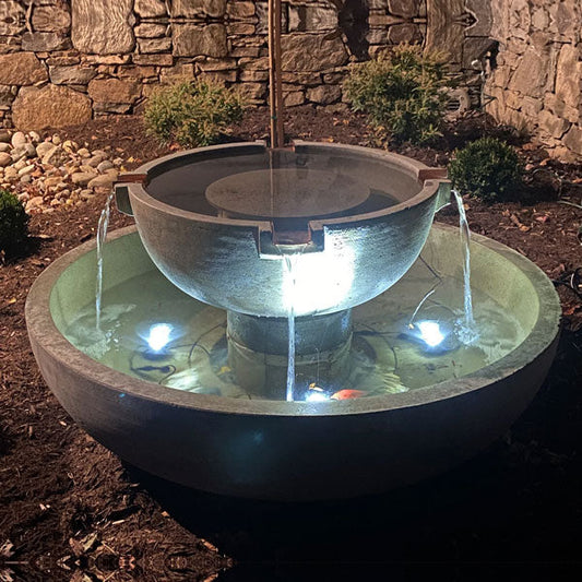 Campania International Del Rey Cast Stone Modern Fountain