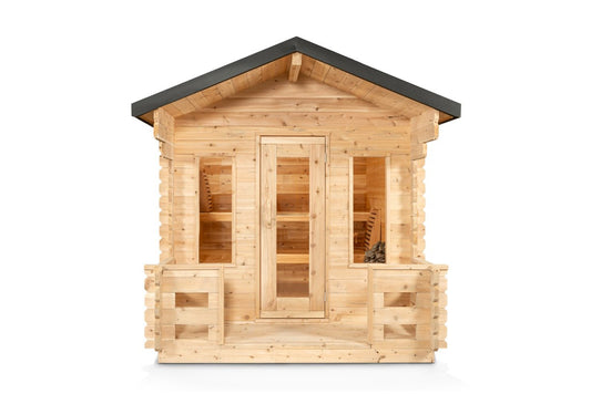 6 Person Cabin Sauna with Porch - Georgian