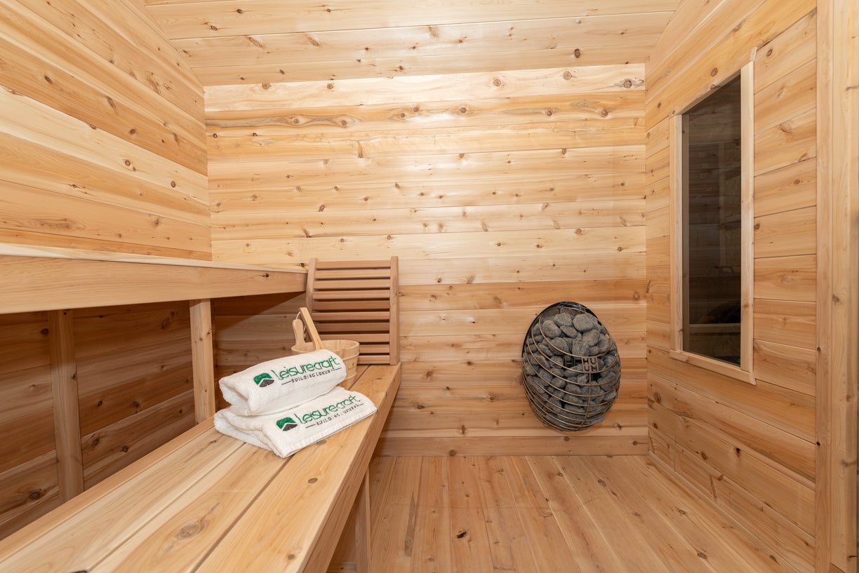 6 Person Cabin Sauna with Porch - Georgian