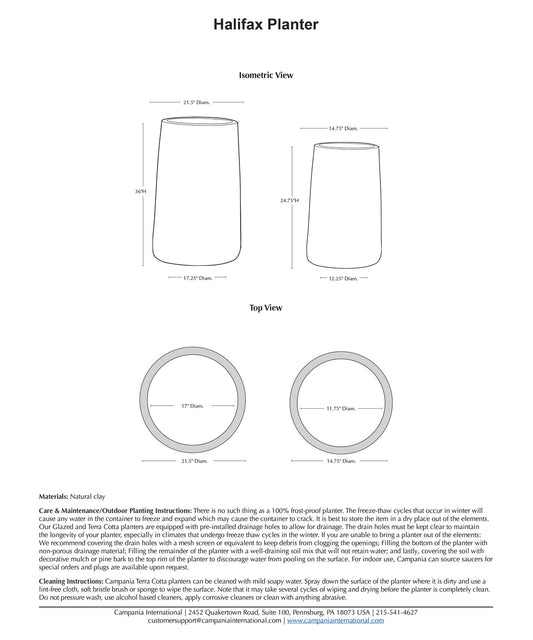 Campania Halifax Terra Cotta Planter | Set of 2