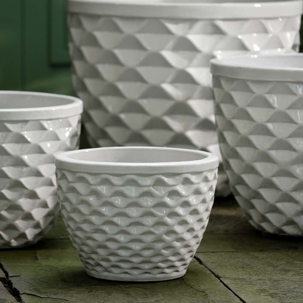 Campania Honeycomb Planter Nested Set of 4 | Glazed Collection