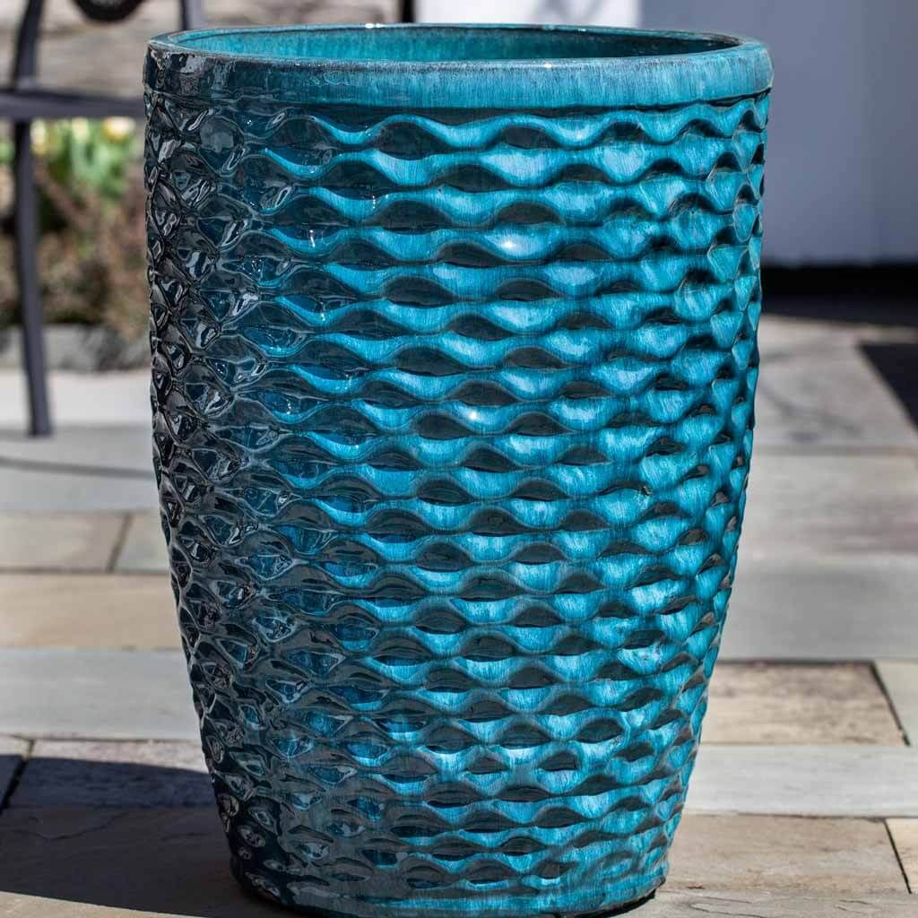 Campania Tall Honeycomb Planter Nested Set of 4 | Glazed Collection