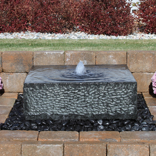 Blue Thumb Basalt "Yoshida" Fountain & Pooling Block - Complete Kit