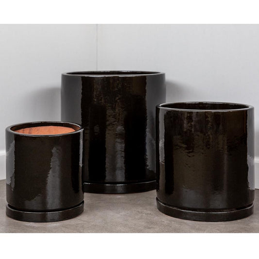 Campania I/O Cylinder Planters Set of 3 | Glazed Terra Cotta