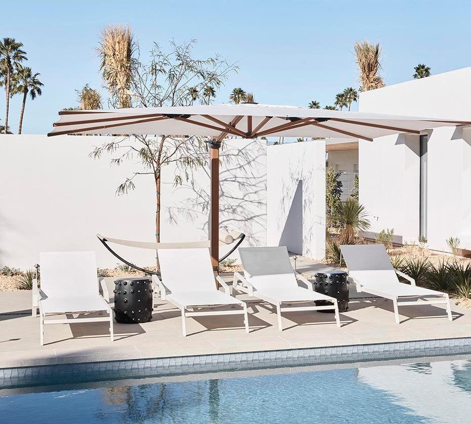 Jardinico JCP-401 Sidepost 10' x 14' Rectangular Umbrella