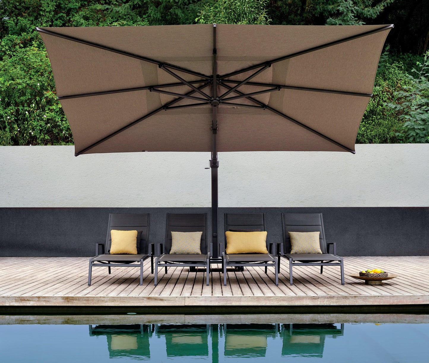 Jardinico JCP-401 Sidepost 10' x 14' Rectangular Umbrella